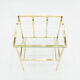 Pair of sofa tables in glass and brass 1960s
