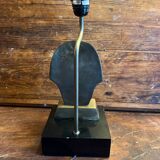 Lampe pharaon en bronze de style Hollywood Regency