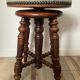 Vintage turned wood piano stool