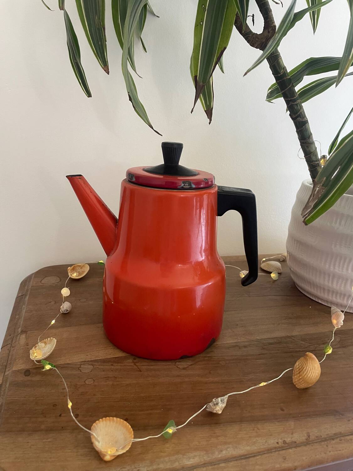 Vintage enamel coffee pot