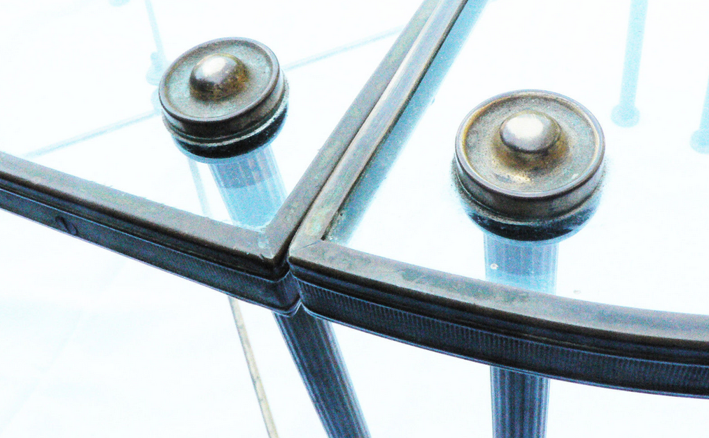 Tripartite coffee table years 50-70