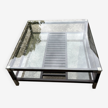 Glass coffee table by Pierre Vandal