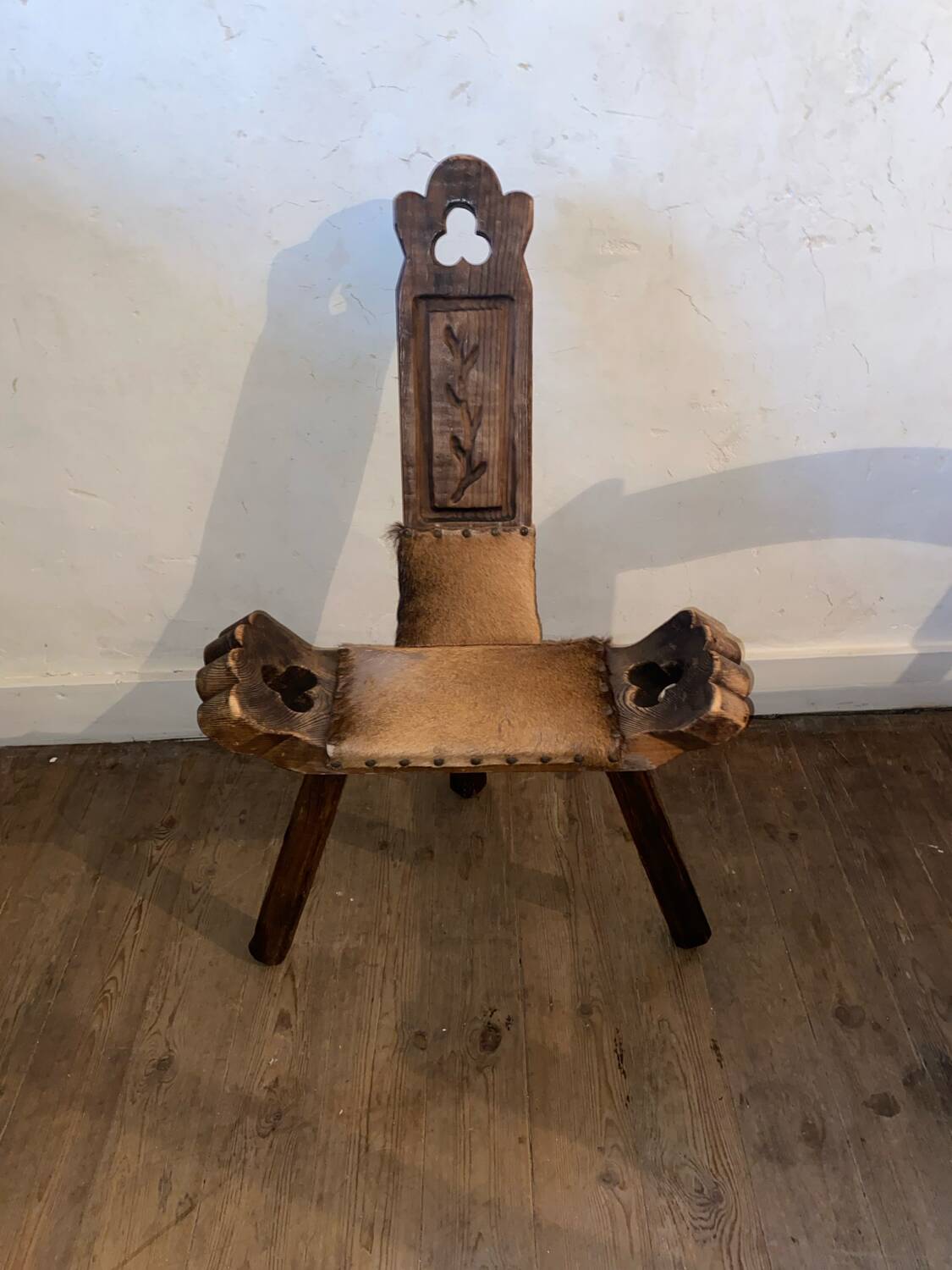 Brutalist tripod chair