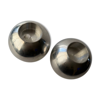 Pair of XL Vintage IKEA Nässjö candle holder designed by Ehlén Johanss