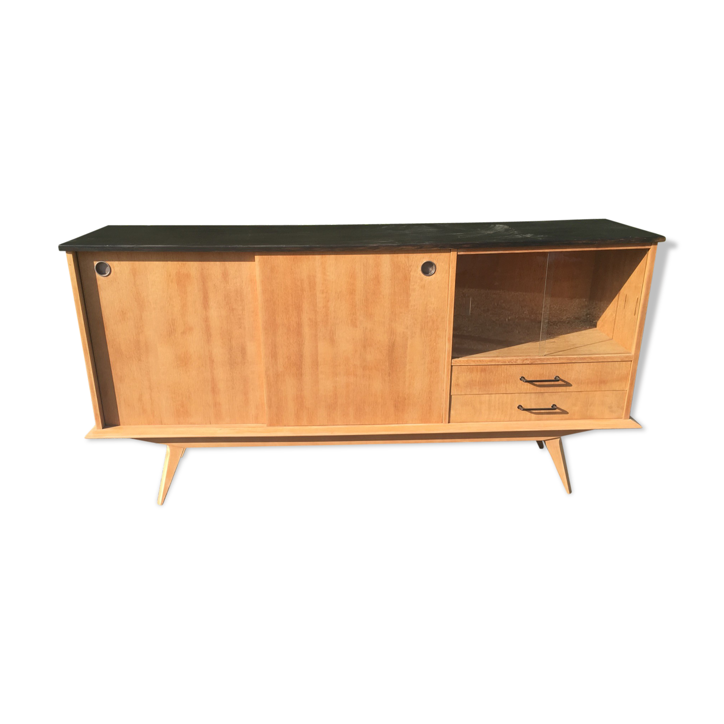 Enfilade pieds compas portes coulissantes