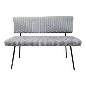 Vintage knoll style bench with metal legs