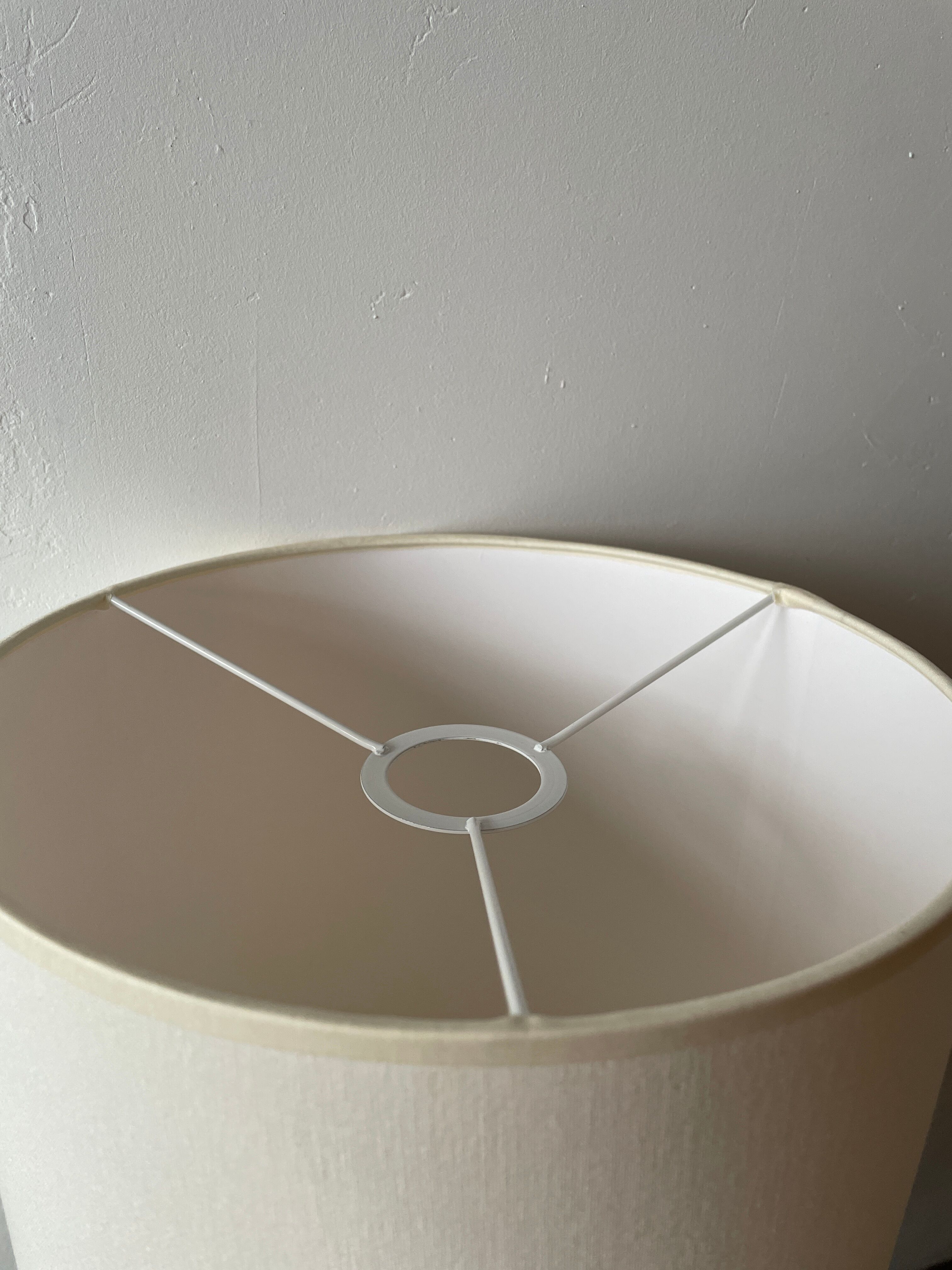 Lampshade with ecru fabric Scandinavian style H37 D25