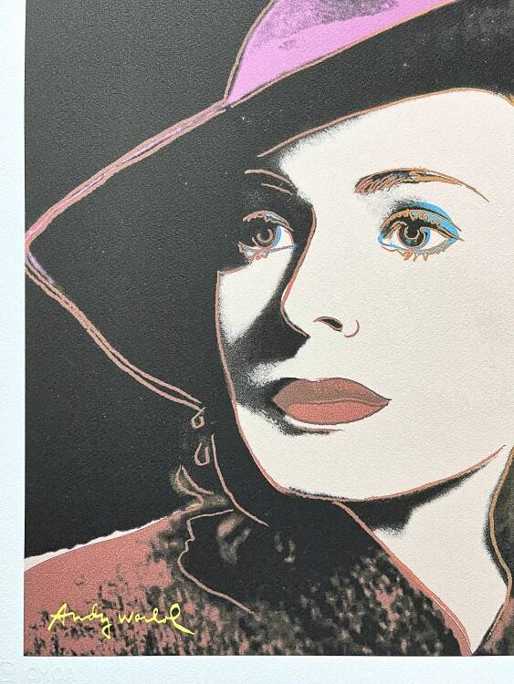 Lithographie CMOA Andy Warhol LIMITÉE | Portrait Pop Art INGRID BERGMAN