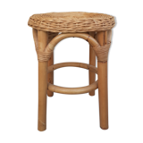 Rattan and wicker stool