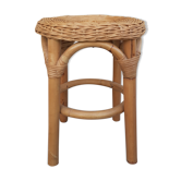 Rattan and wicker stool