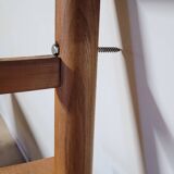 Vintage wall shelf unit in solid elm, 1970s