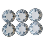 6 Terre de fer dessert plates