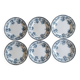 6 Terre de fer dessert plates