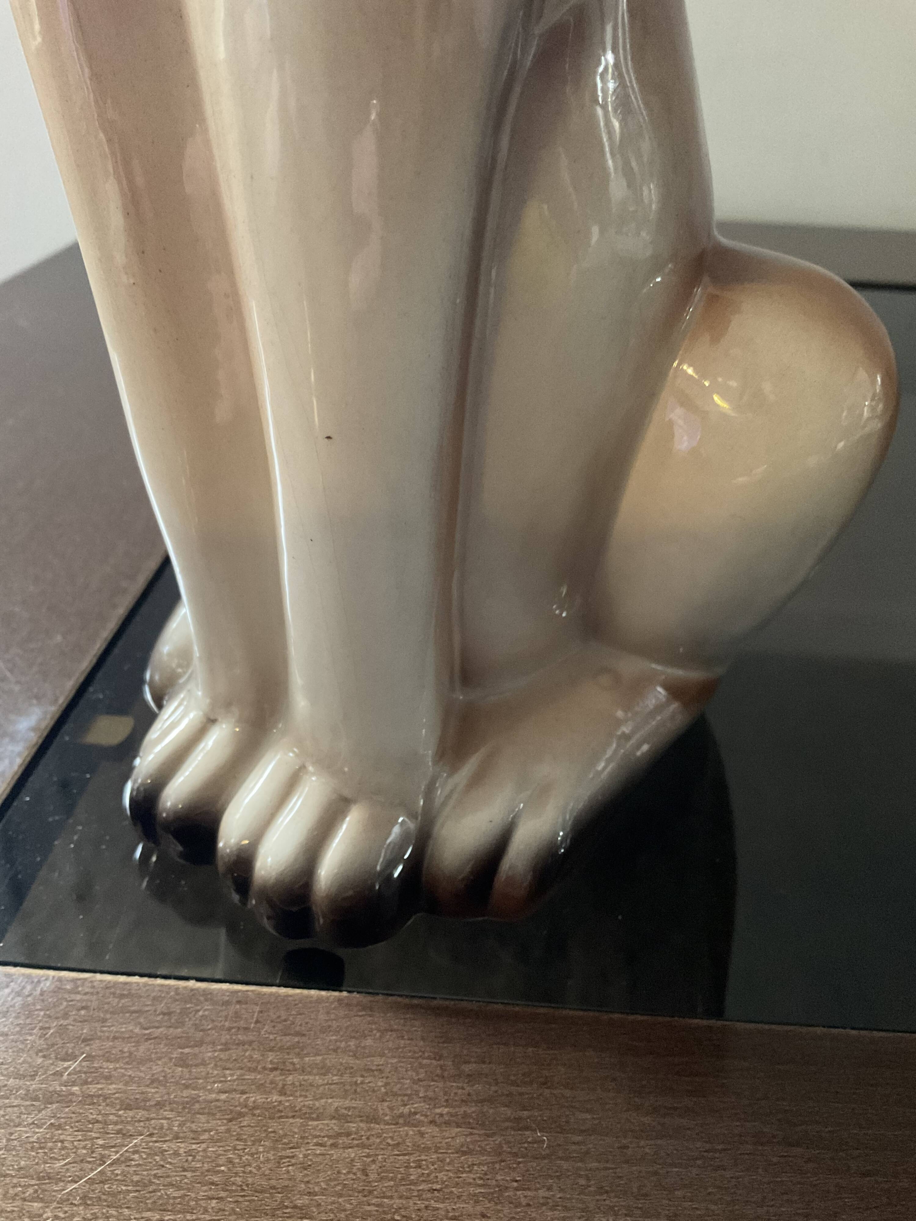 Glazed ceramic cat from the 70s