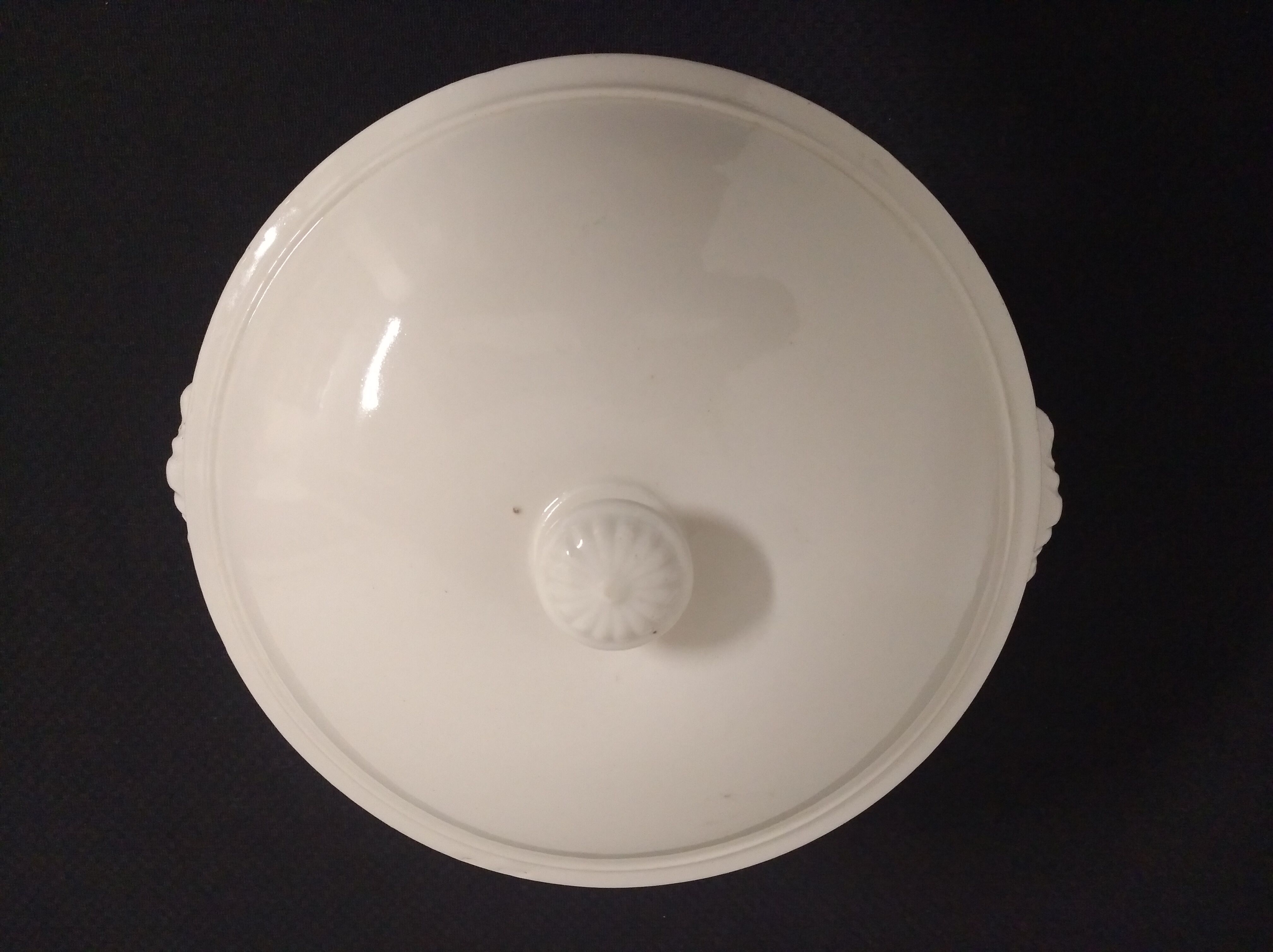 White earthenware soup