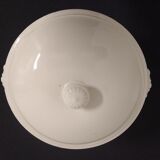 White earthenware soup