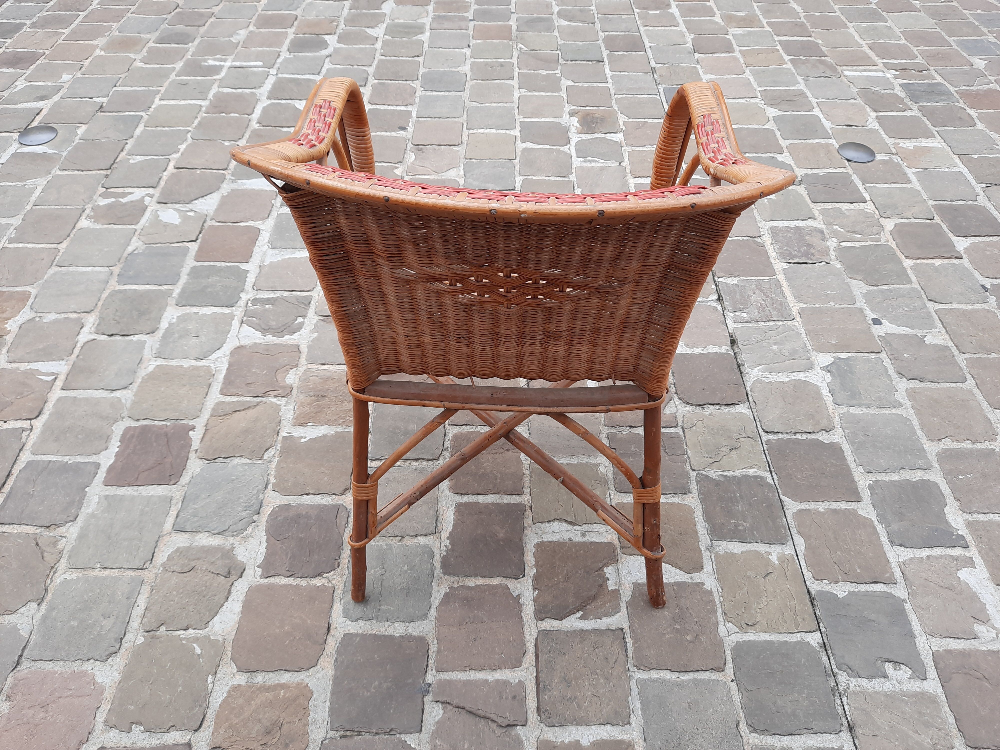 Vintage rattan armchair