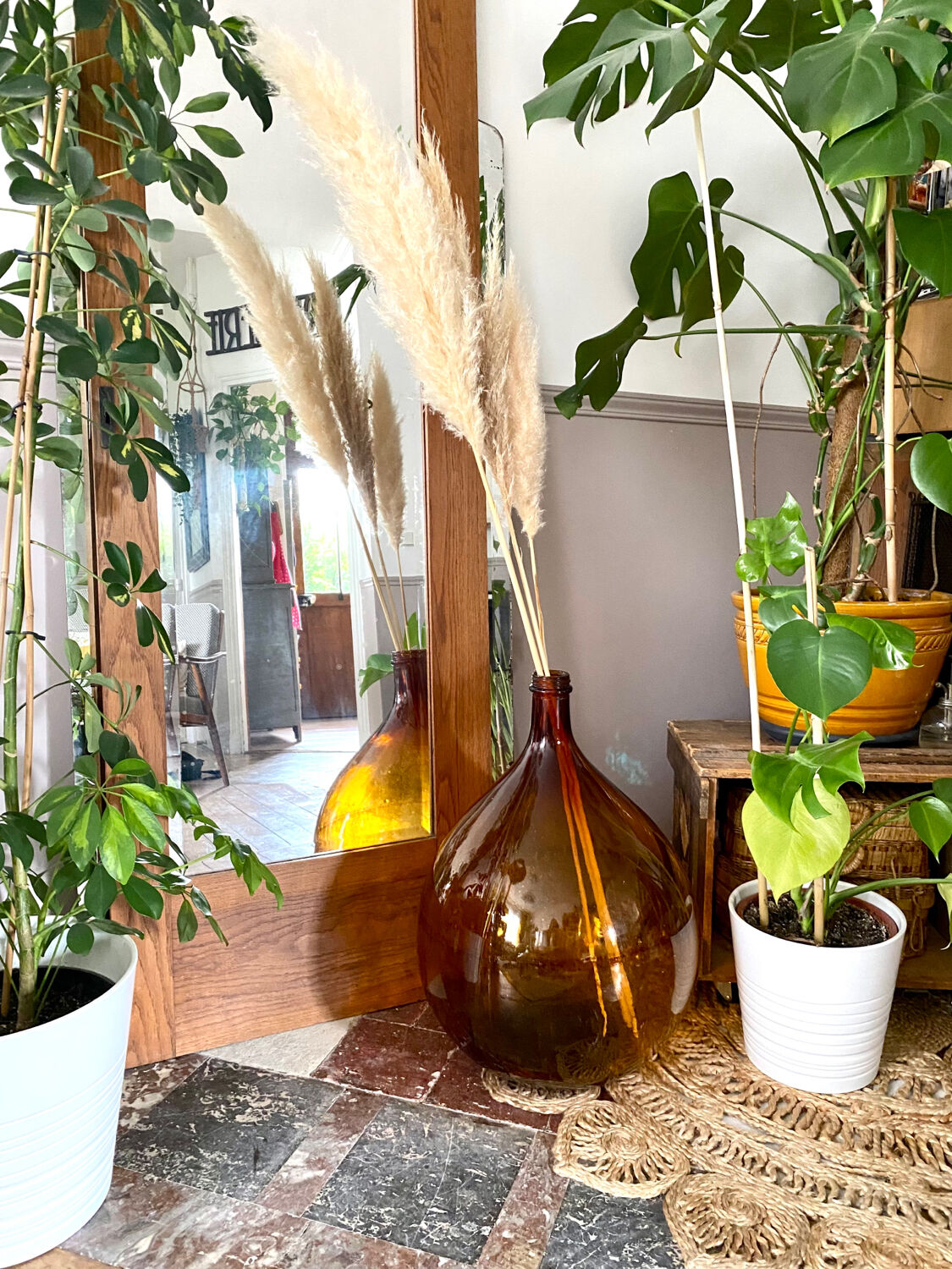 Bonbonne dame Jeanne vintage ambrée 30L