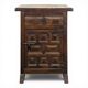 Spanish-style bedside table in natural wood