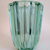Art deco pressed glass vase, pierre d'avesn.