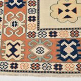 7x10 Vimtage Beige Orange Large Area Vintage Rug, 203x292 Cm