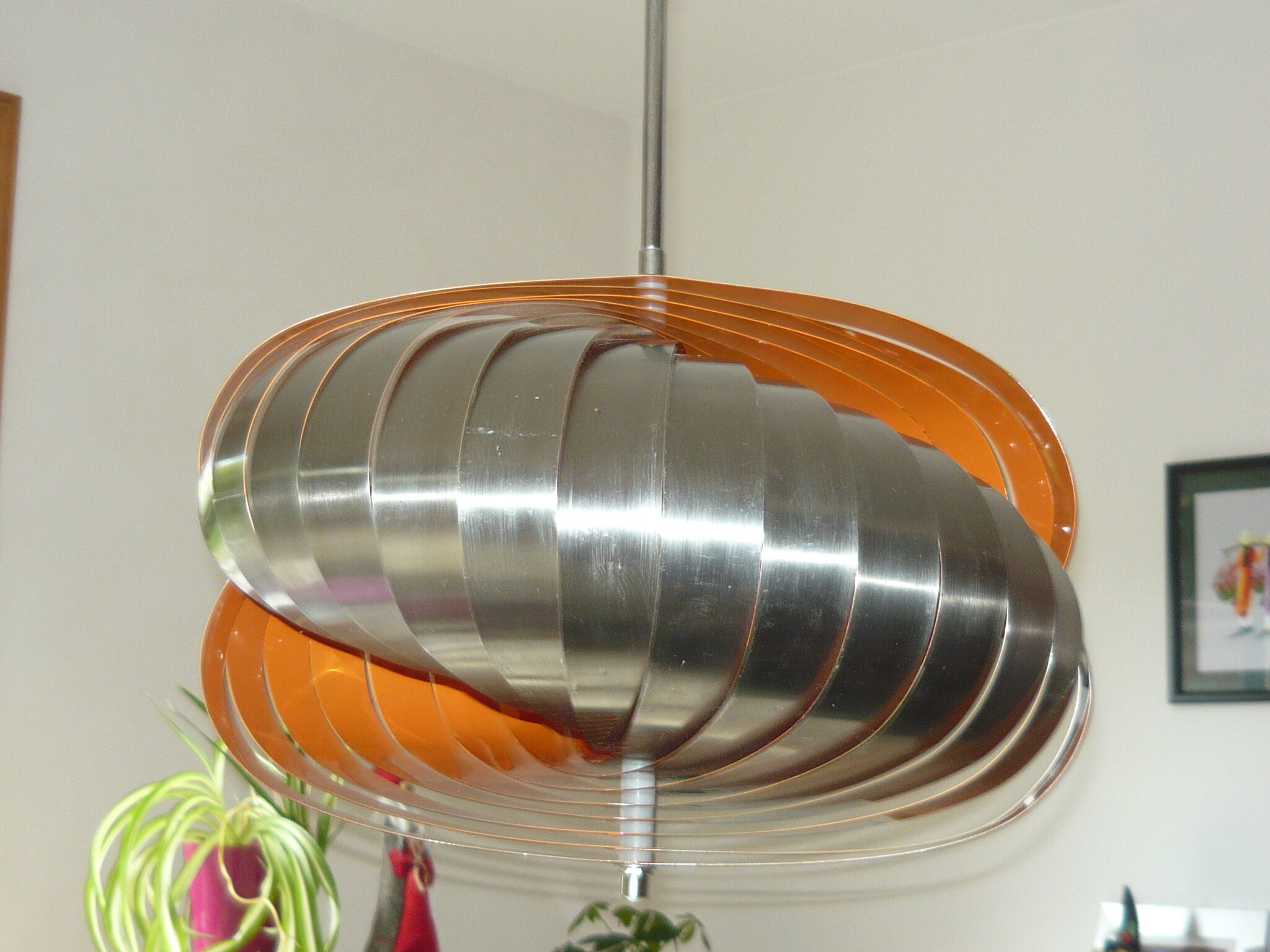 Hanging lamp Henri Mathieu, Lyfa editions 60/70 years