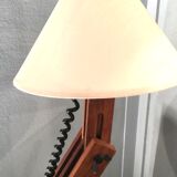 Daniel Pigeon's solid oak articulated lamp