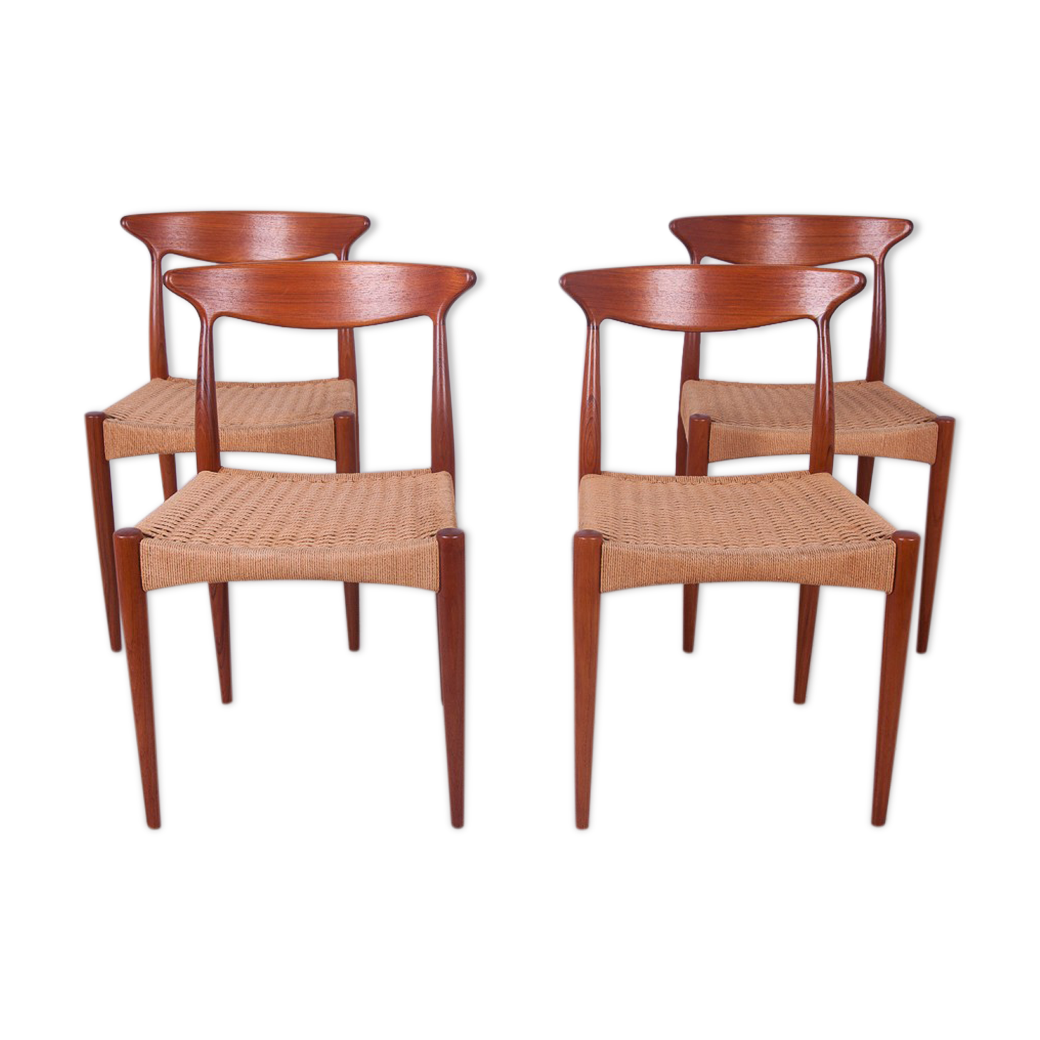 Danish Dining Chairs by Arne Hovmand-Olsen for Mogens Kold, 1960s, Set of 4