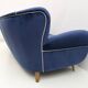 Guglielmo Ulrich Art Deco Italian Velvet Sofa, 1940s