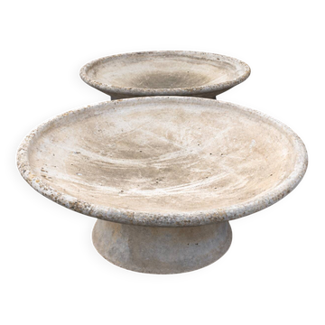 Willy Guhl pour Eternit, paire de jardinières "Soucoupe", modèle/taille 97, Suisse, vers 1960