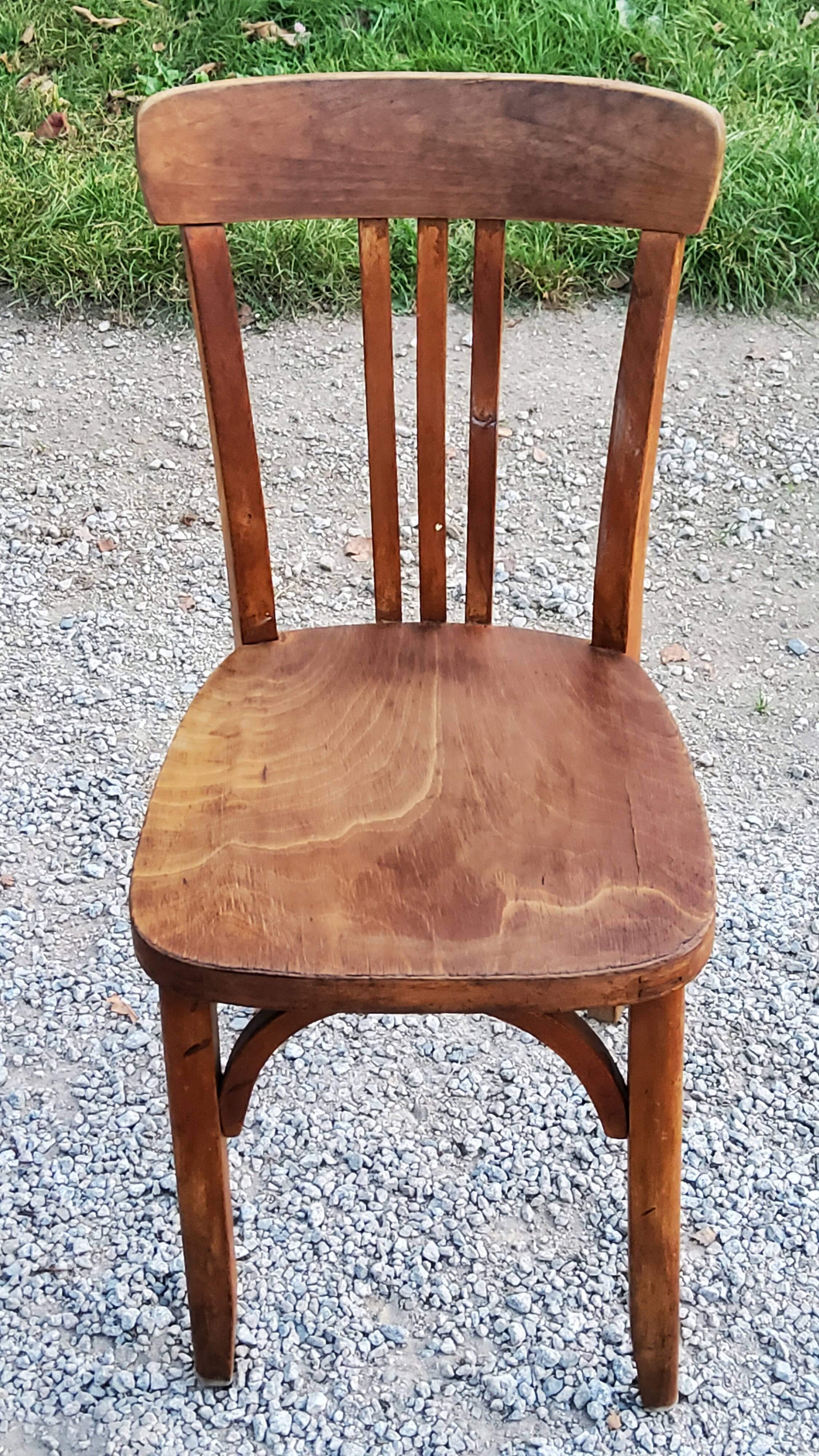 Set of 5 Stella Thonet bistro chairs from the 1950s