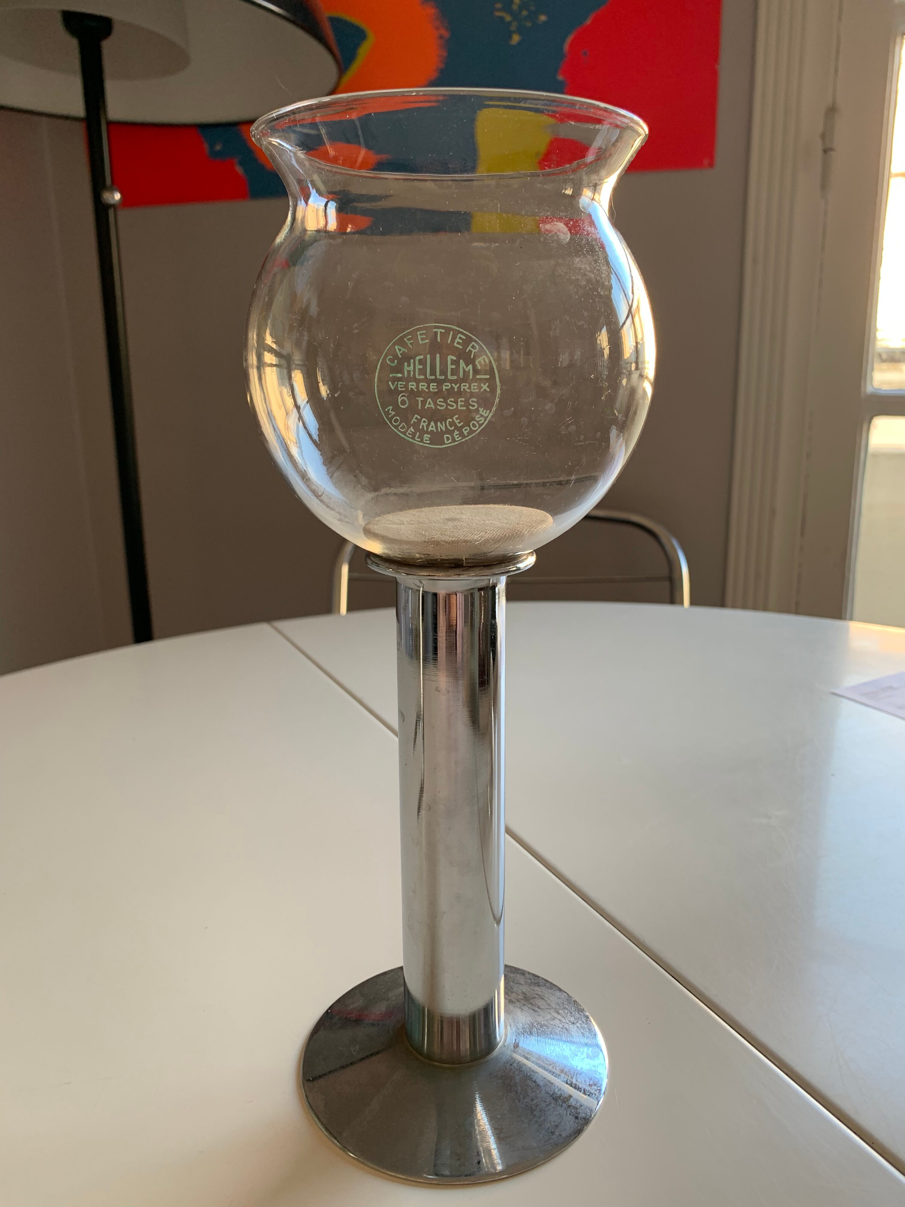 Old vintage depression coffee maker Hellem cona