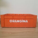Vintage Orangina advertising bottle crate
