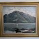 Oil on panel Mountain landscape by WEINMANN