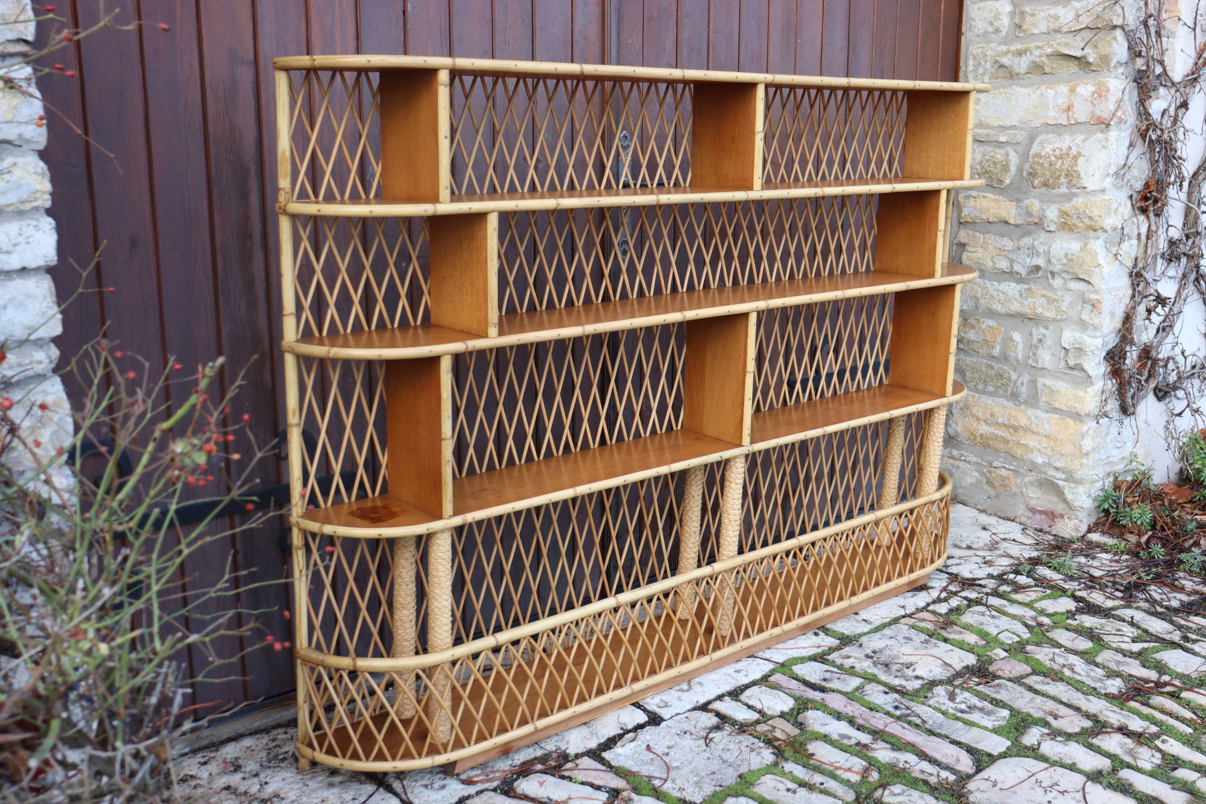 Large rattan bookcase