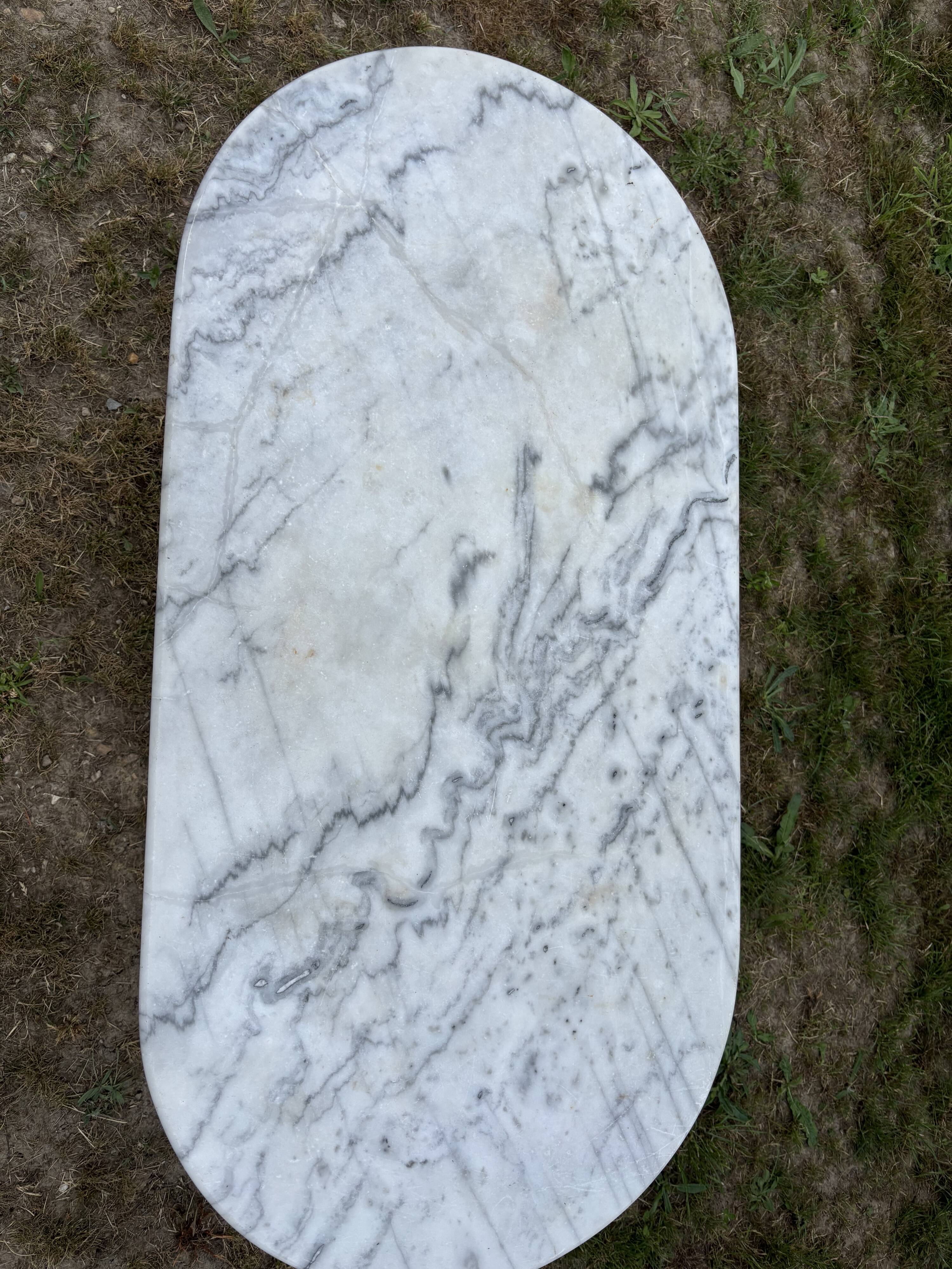 Vintage oval marble table