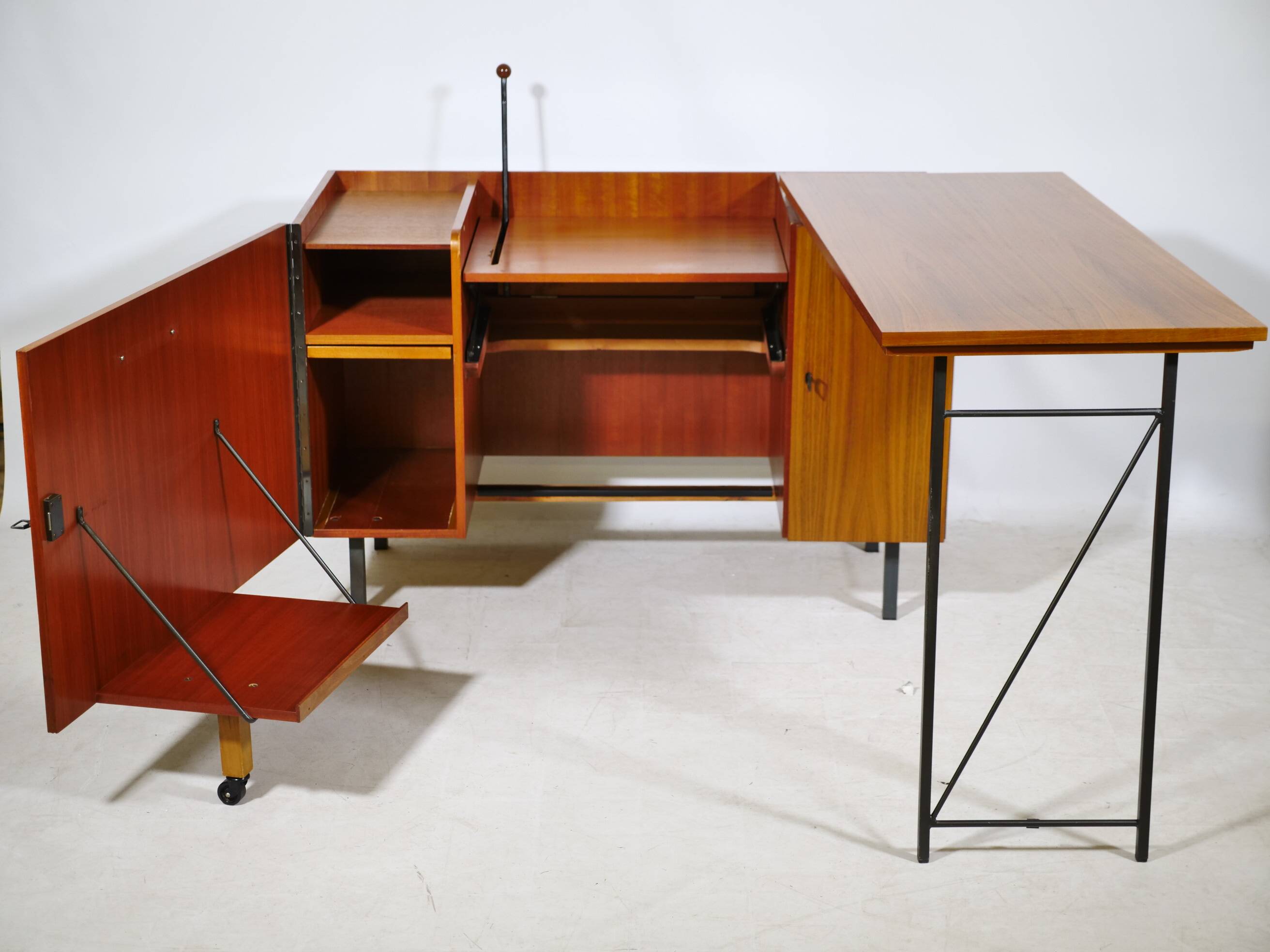 Mid-Century sideboard desk combination in teak, 1960s