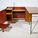 Commode-bureau mi-siècle en teck, années 1960