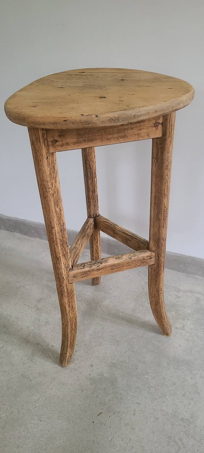 Old solid oak plant stand