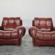 Vintage leather sofas, Italy, 70s, set of 2