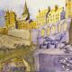 Watercolor painting St Malo signed B. Lévêque 2012