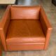 Gold leather salon by Charles Pfister for Knoll 1970