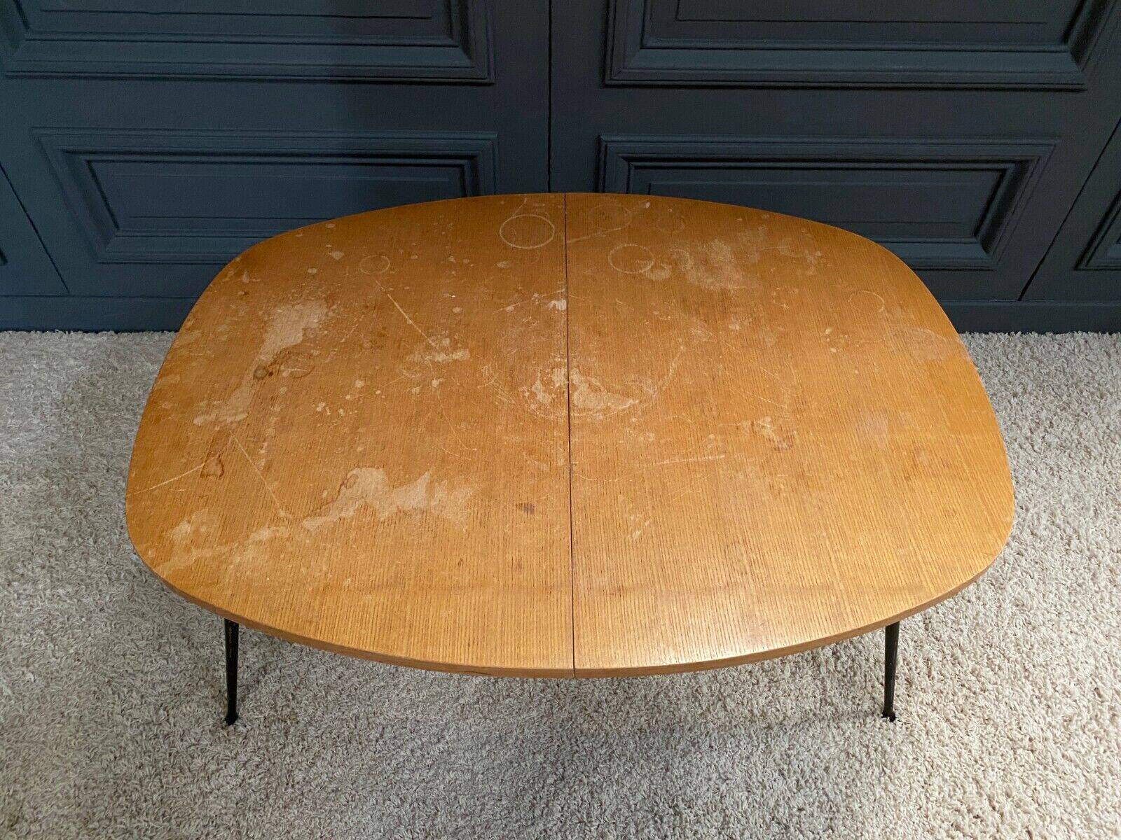 Scandinavian transformable coffee table by Smorrebrod tubular base