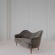 Mid-century modern canapé in sheepskin / shearling model 'Samspel' by Carl Malmsten, 1956