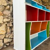 Shelf with wall or wooden lockers