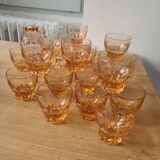 Set of 23 vintage 50s rosaline glasses