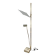 70s design floor lamp, brass and travertine, Hollywood Regency