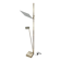 70s design floor lamp, brass and travertine, Hollywood Regency