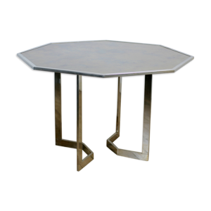 Table acier chromé et