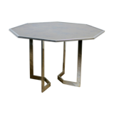 Chrome steel table and glass tray, France, circa 1970